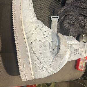 Louis Vuitton Mens White Air Force 1